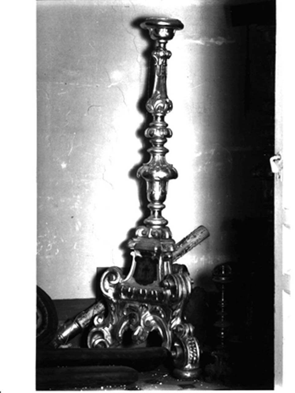 CANDELABRO D'ALTARE - manifattura napoletana (Seconda metà sec. XVIII)