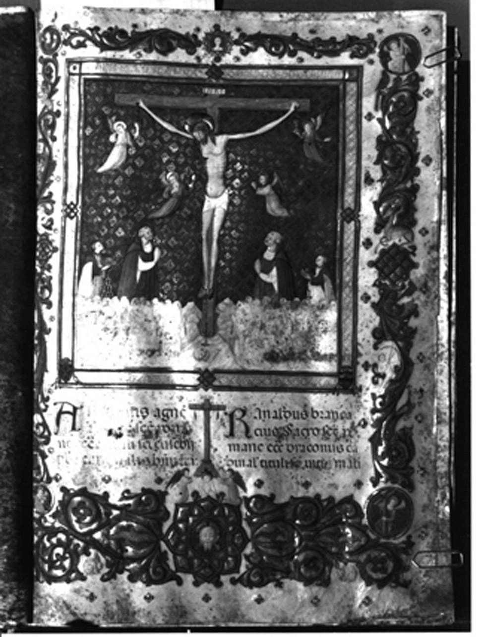 CROCIFISSIONE DI CRISTO (miniatura) - AMBITO NAPOLETANO (Seconda metà sec. XV)