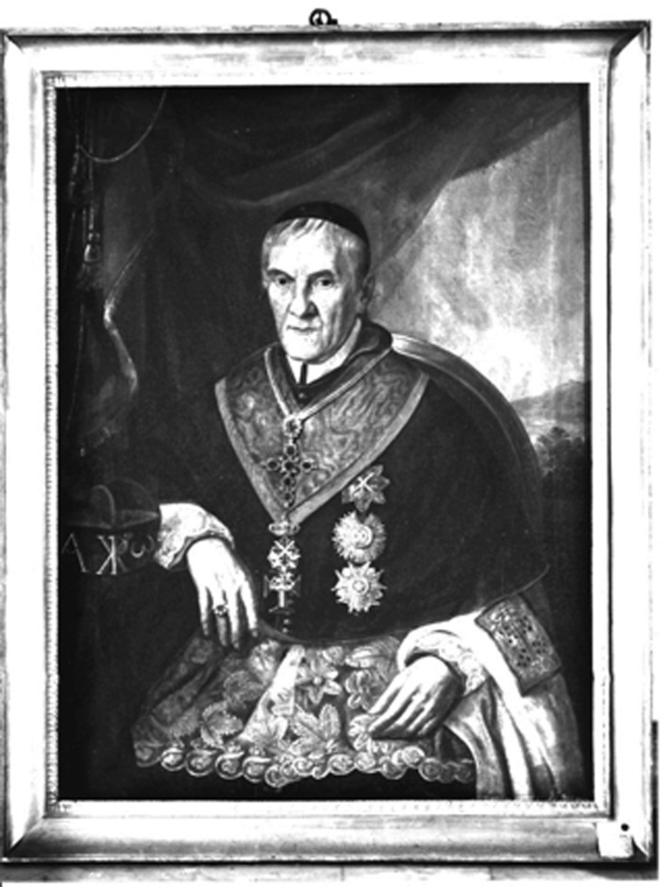 RITRATTO DI UN CARDINALE (DIPINTO) - AMBITO NAPOLETANO (FINE sec. XVIII)