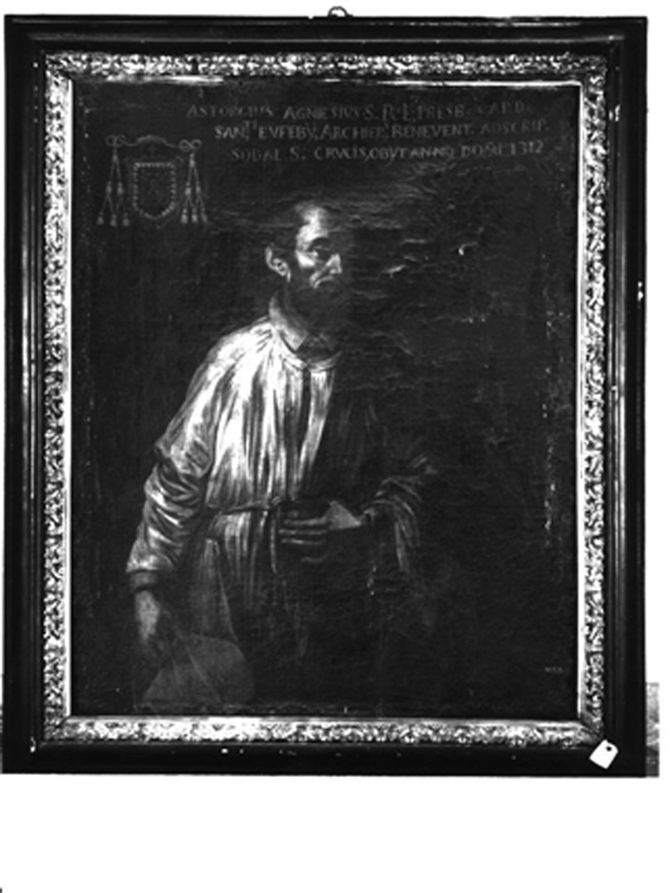 RITRATTO DEL CARDINALE ASTORGIO AGNESE ARCIVESCOVO DI BENEVENTO (DIPINTO) - AMBITO NAPOLETANO (Seconda metà sec. XVII)