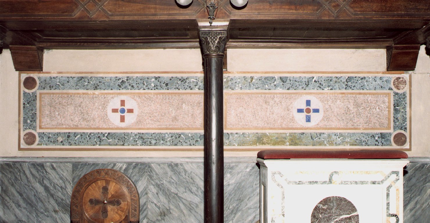 motivi decorativi con croci (decorazione pittorica, serie) di Morelli Domenico (sec. XIX)
