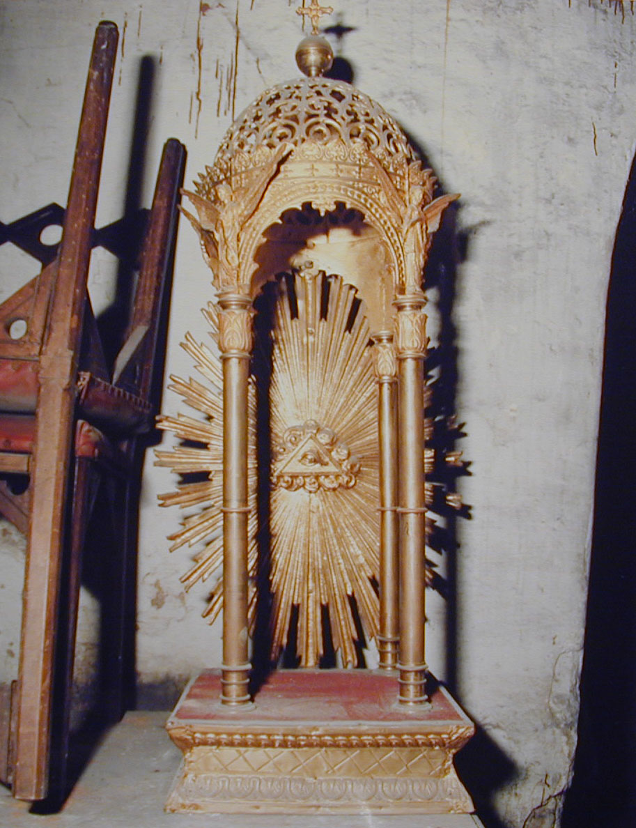 tronetto per esposizione eucaristica di Morelli Domenico (sec. XIX)