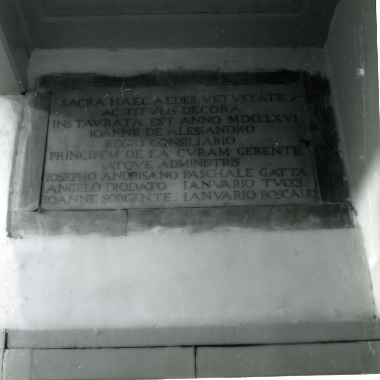 lapide - documentaria - ambito napoletano (TERZO QUARTO sec. XVIII)