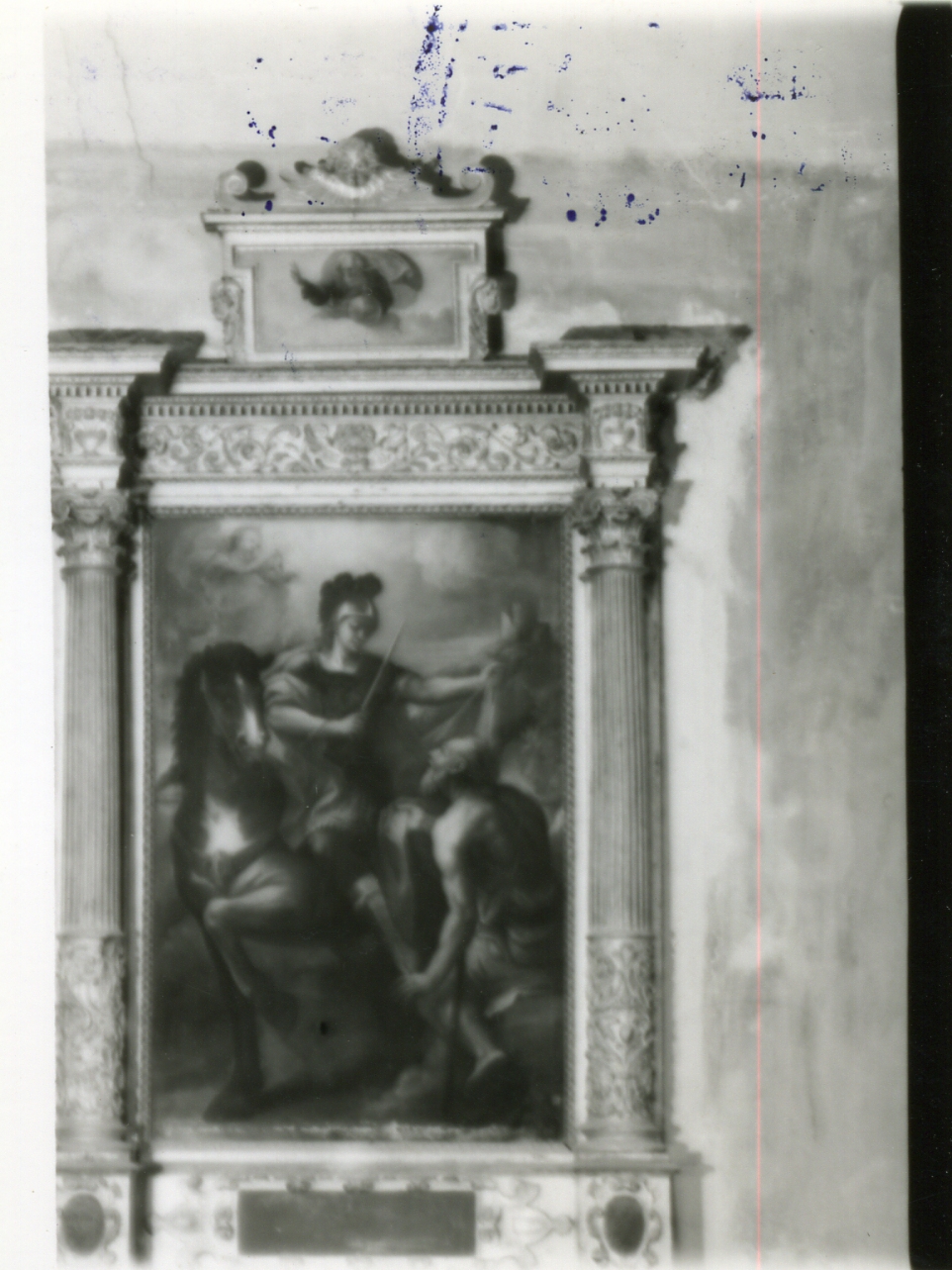 San Martino dona parte del mantello al povero (dipinto) di Cenatiempo Gerolamo (sec. XVIII)