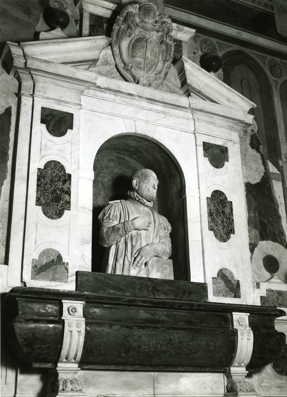 busto ritratto di un defunto (busto, elemento d'insieme) - bottega napoletana (metà sec. XVI)