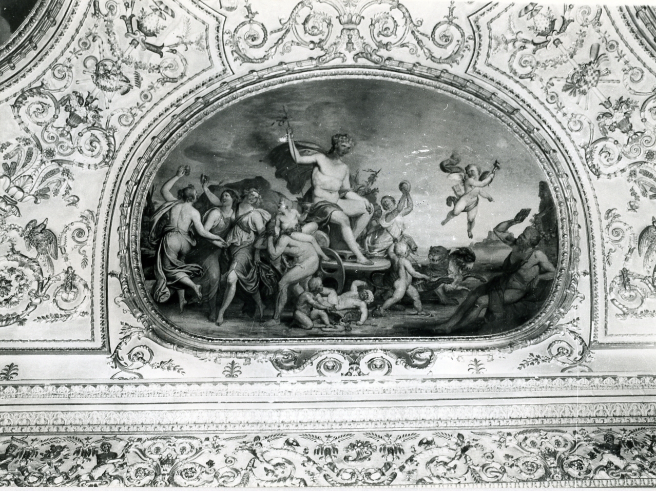 allegoria dell'amore canuto: Borea rapisce Oritia (dipinto, elemento d'insieme) di Guerra Camillo (sec. XIX)