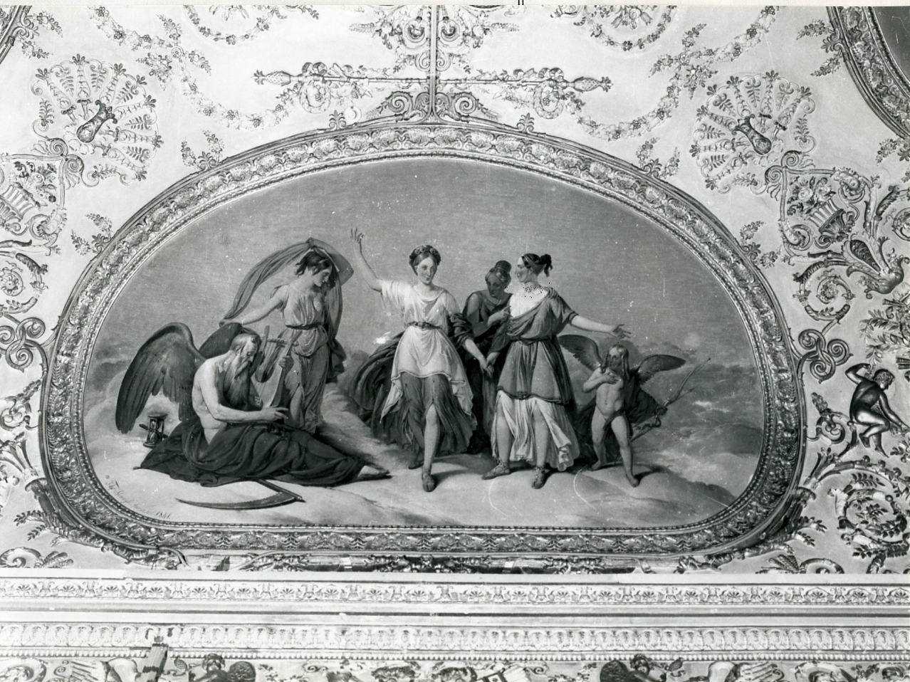 Tersicore invita alla danza le Ore (dipinto) di Marsigli Filippo (sec. XIX)