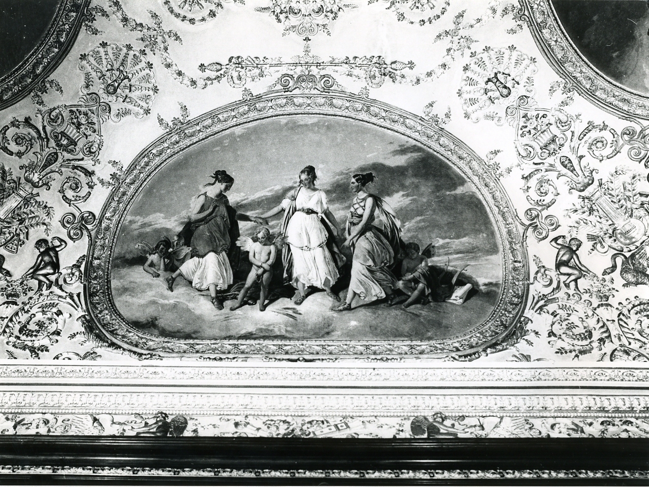 Cupido viene tenuto prigioniero dalle Ore (dipinto) di Marsigli Filippo (sec. XIX)