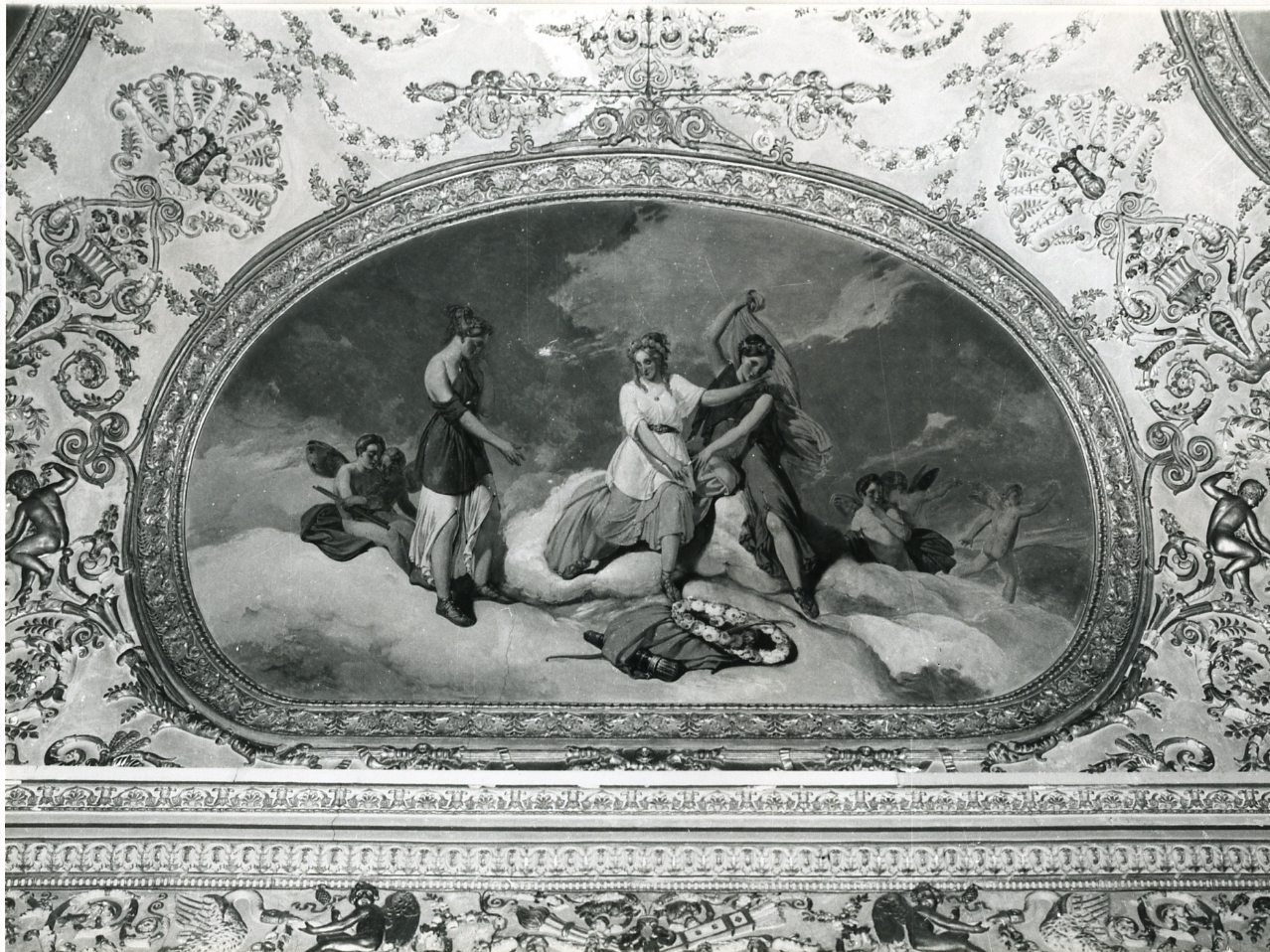 Cupido riesce a liberarsi dalle Ore (dipinto) di Marsigli Filippo (sec. XIX)
