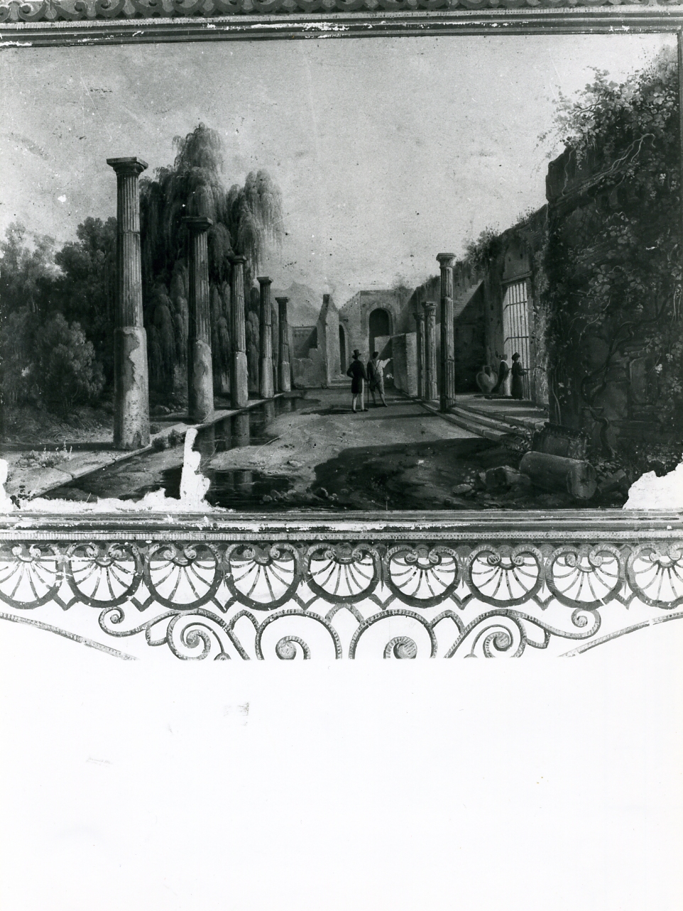 veduta degli scavi di Pompei (dipinto) - ambito napoletano (sec. XIX)
