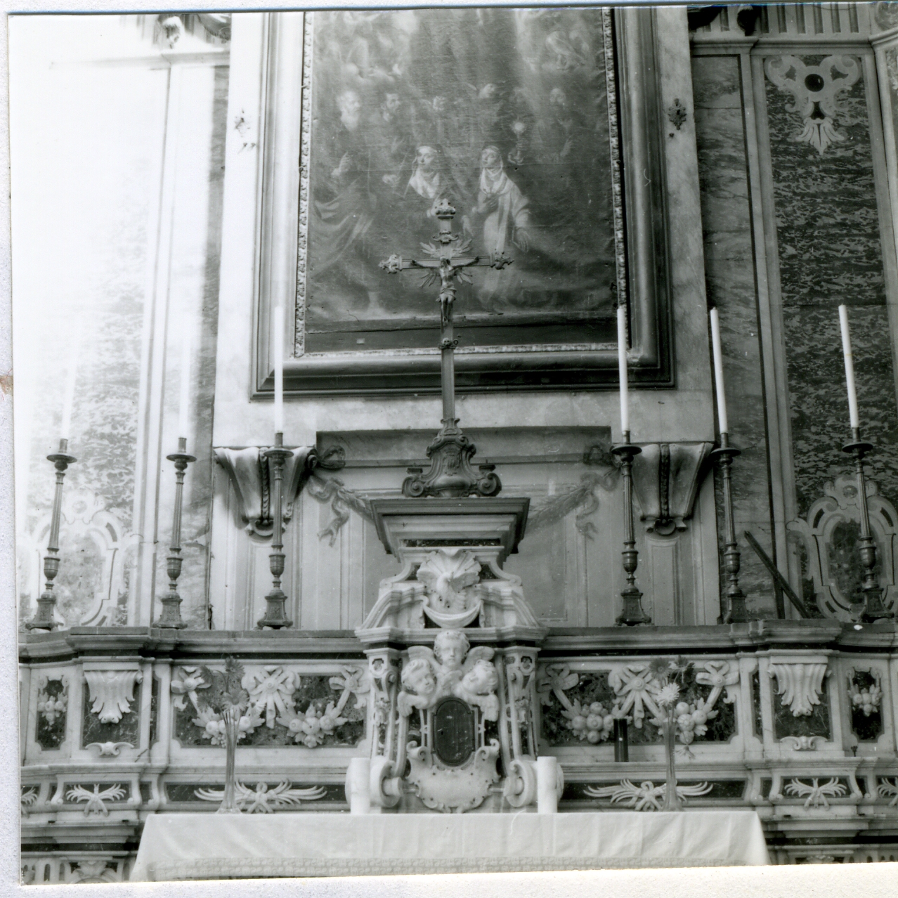 CANDELABRO D'ALTARE, SERIE - manifattura napoletana (FINE sec. XIX)