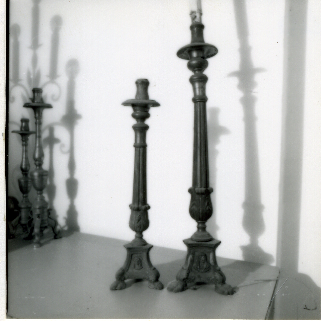 CANDELABRO D'ALTARE, SERIE - manifattura napoletana (Seconda metà sec. XIX)