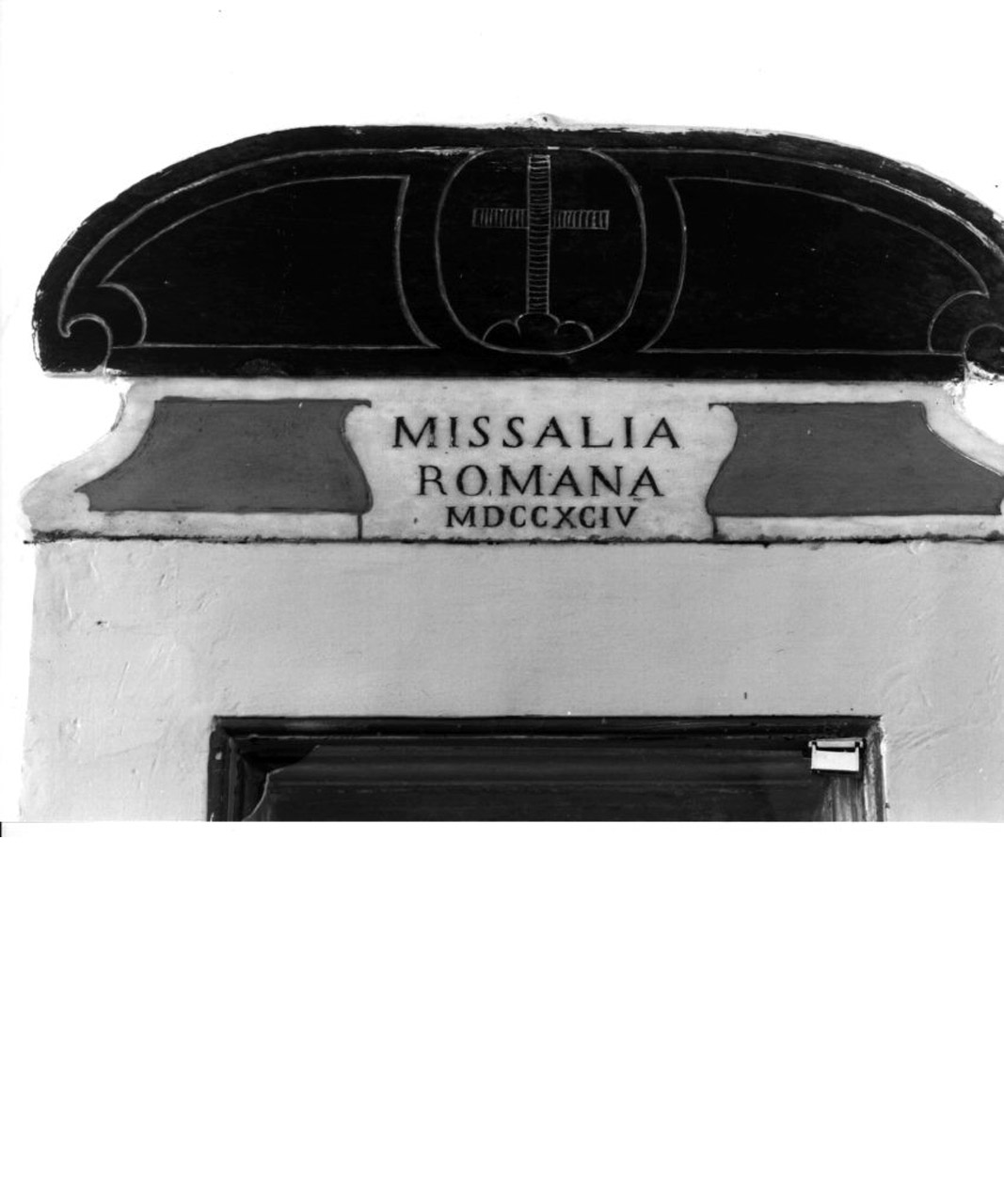 TARGA CON ISCRIZIONE - ambito napoletano (FINE sec. XVIII)