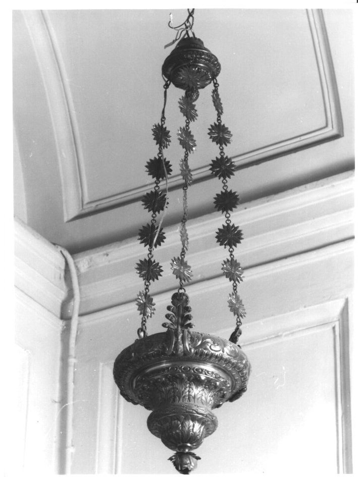 LAMPADA PENSILE, SERIE - manifattura napoletana (Metà sec. XIX)