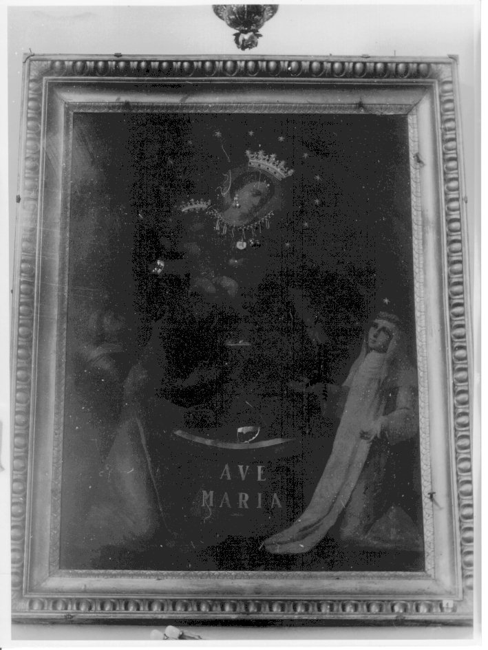 MADONNA DI POMPEI, MADONNA DEL ROSARIO CON SAN DOMENICO E SANTA CATERINA DA SIENA (DIPINTO) - AMBITO NAPOLETANO (FINE sec. XIX)