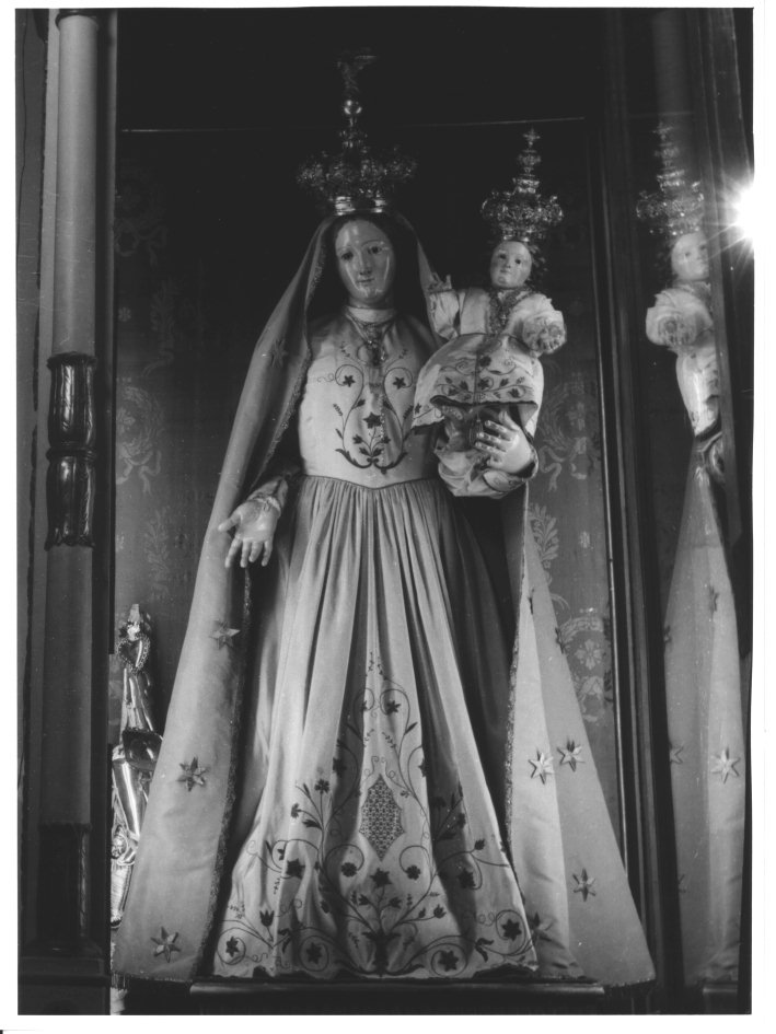 MADONNA CON BAMBINO (STATUA VESTITA) - AMBITO NAPOLETANO (Metà sec. XIX)