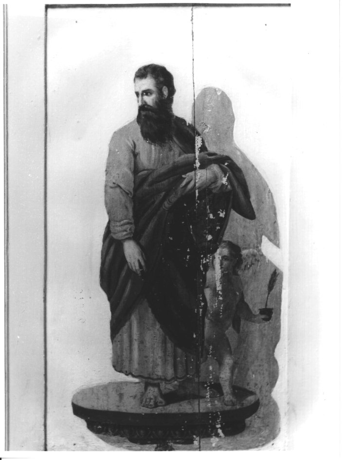 SAN MATTEO EVANGELISTA (ANTA DI ARMADIO A MURO, ELEMENTO D'INSIEME) - AMBITO NAPOLETANO (Metà sec. XIX)