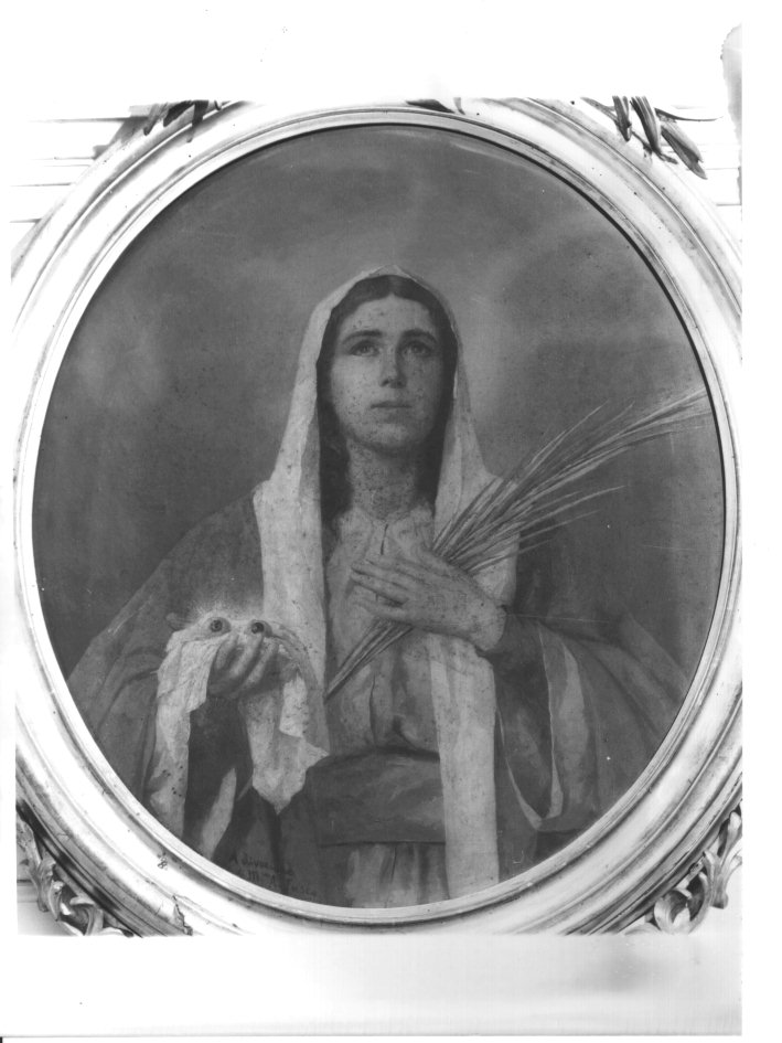 SANTA LUCIA (DIPINTO) - AMBITO NAPOLETANO (Seconda metà sec. XIX)