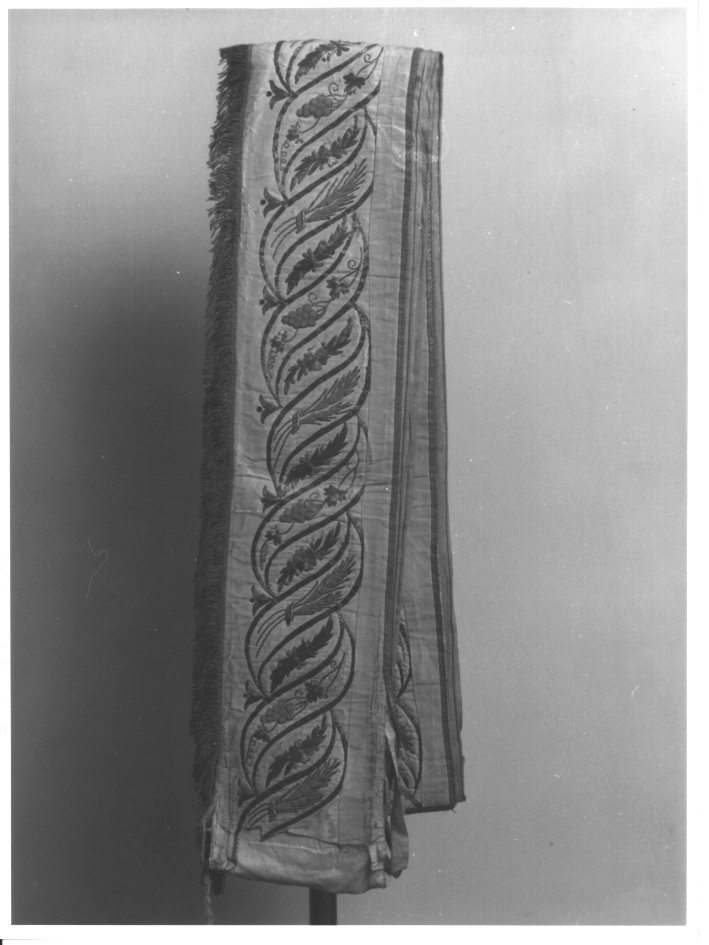 DRAPPELLONE DI BALDACCHINO, ELEMENTO D'INSIEME - manifattura napoletana (Seconda metà sec. XIX)