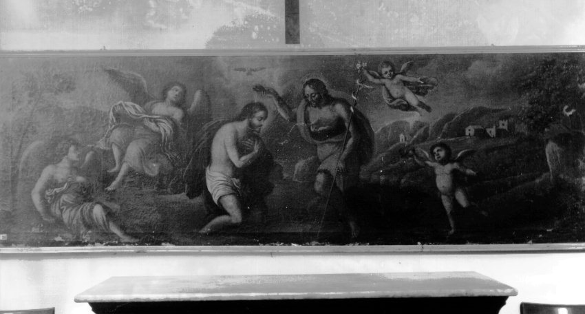 BATTESIMO DI CRISTO (DIPINTO) - AMBITO NAPOLETANO (Prima metà sec. XIX)