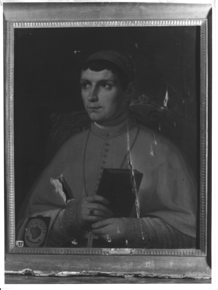 RITRATTO DI UN PRELATO (DIPINTO) - AMBITO NAPOLETANO (Metà sec. XIX)