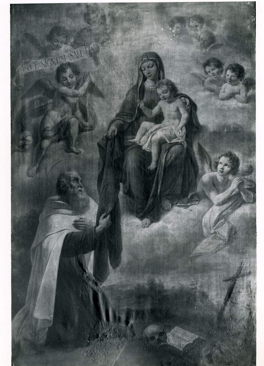 Madonna con Bambino dona lo scapolare a Simone Stock (dipinto) di Salomone Giovanni (sec. XIX)
