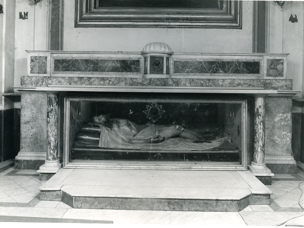 Sacro Cuore di Gesù (sportello di tabernacolo) - bottega napoletana (terzo quarto sec. XIX)