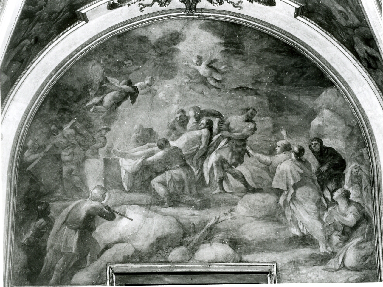 deposizione di Cristo nel sepolcro (dipinto) di Giordano Luca (sec. XVIII)