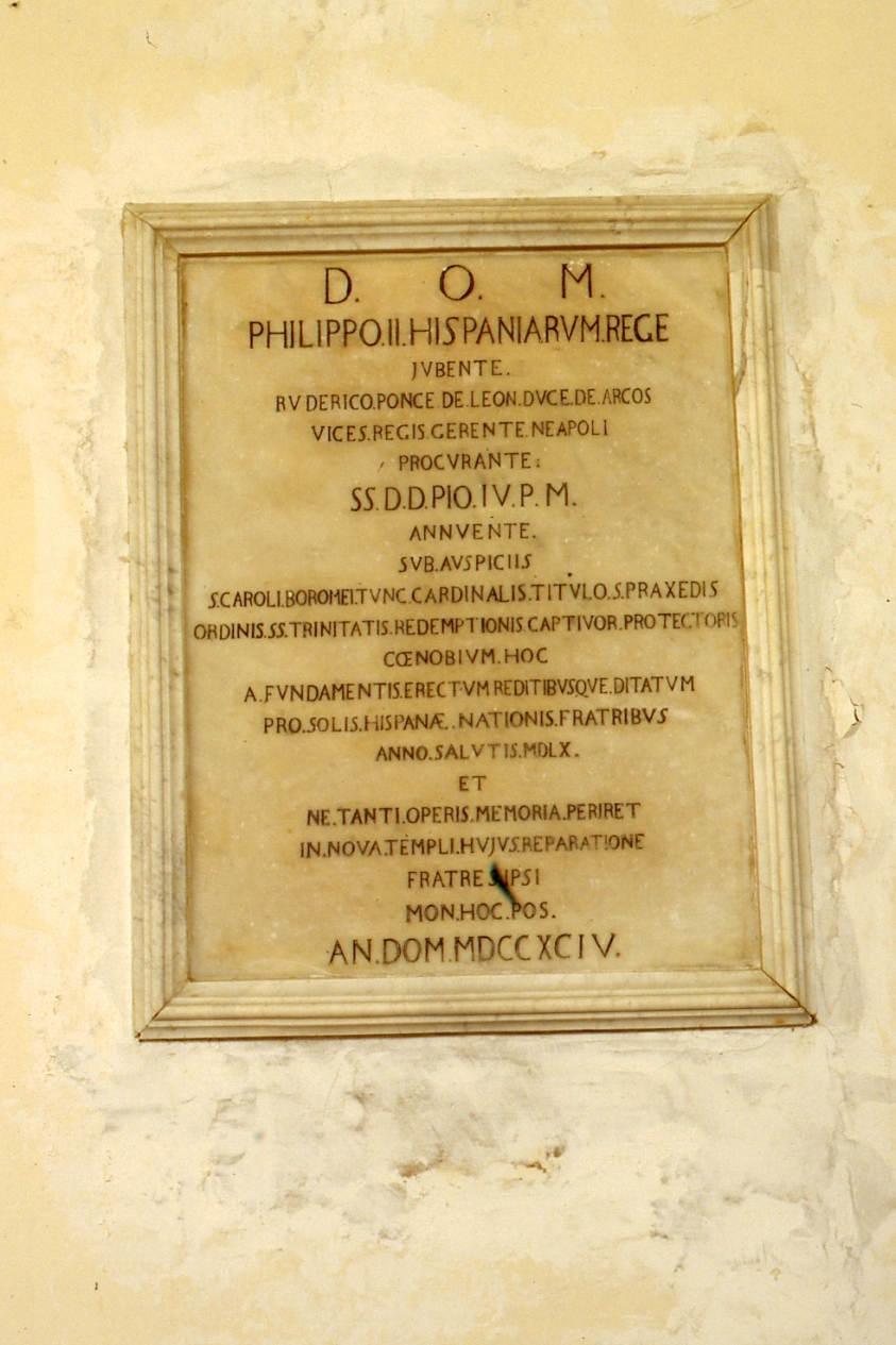 lapide documentaria - bottega napoletana (sec. XVIII)