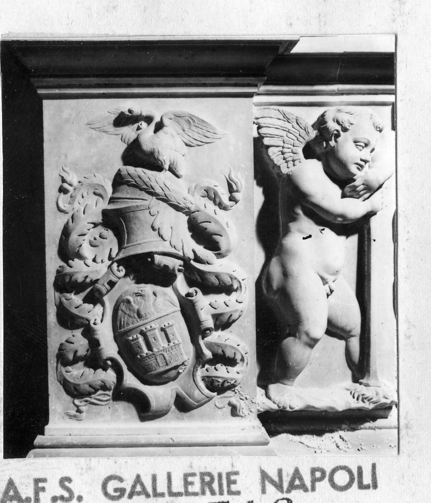 rilievo, elemento d'insieme - bottega napoletana (metà sec. XVI)