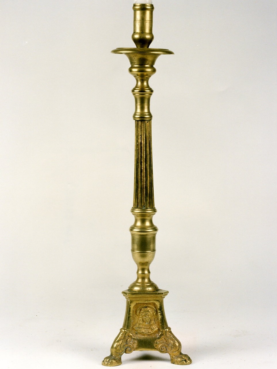 candeliere d'altare, serie - bottega campana (fine sec. XIX)