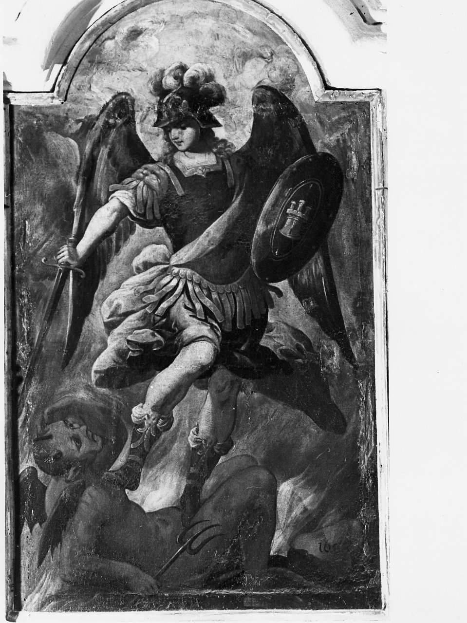 San Michele Arcangelo combatte Satana (dipinto) - ambito napoletano (sec. XVII)