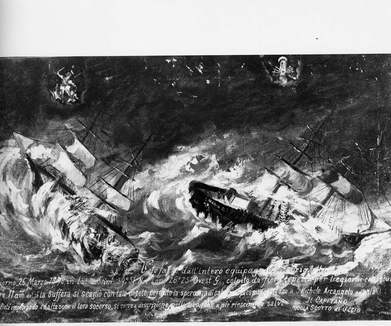 miracolo di San Michele Arcangelo e della Madonna (ex voto) - ambito napoletano (sec. XIX)