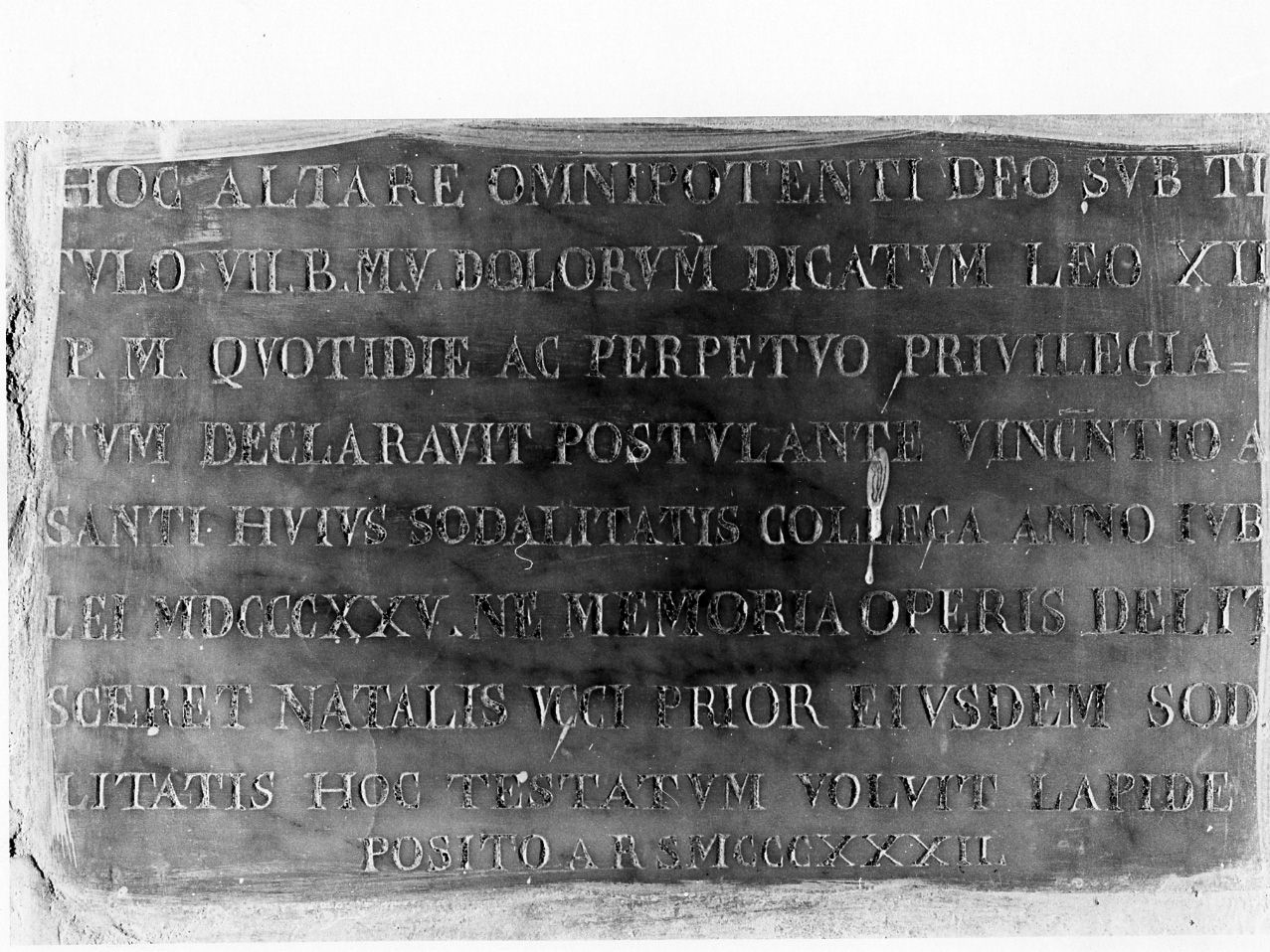 lapide commemorativa - bottega napoletana (sec. XIX)