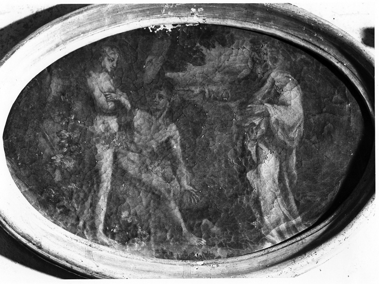 Adamo ed Eva rimproverati da Dio (dipinto) - ambito napoletano (prima metà sec. XVIII)