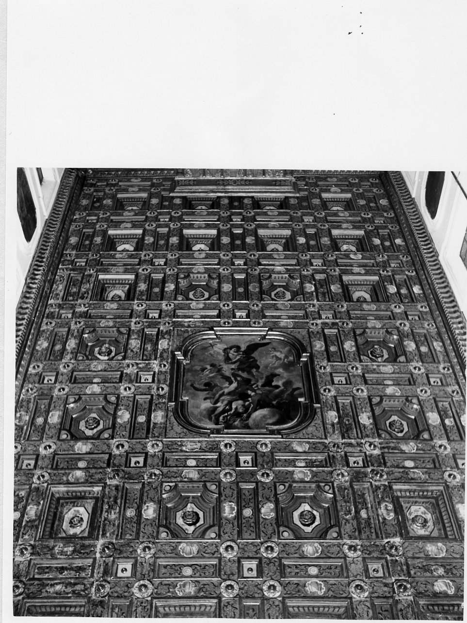 soffitto a cassettoni - bottega napoletana (seconda metà sec. XVII)