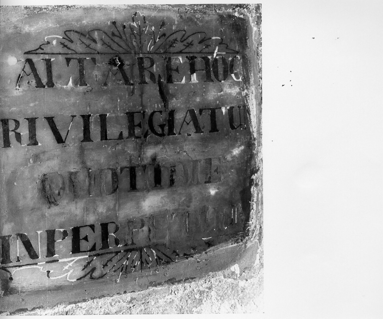 lapide documentaria - bottega napoletana (metà sec. XIX)