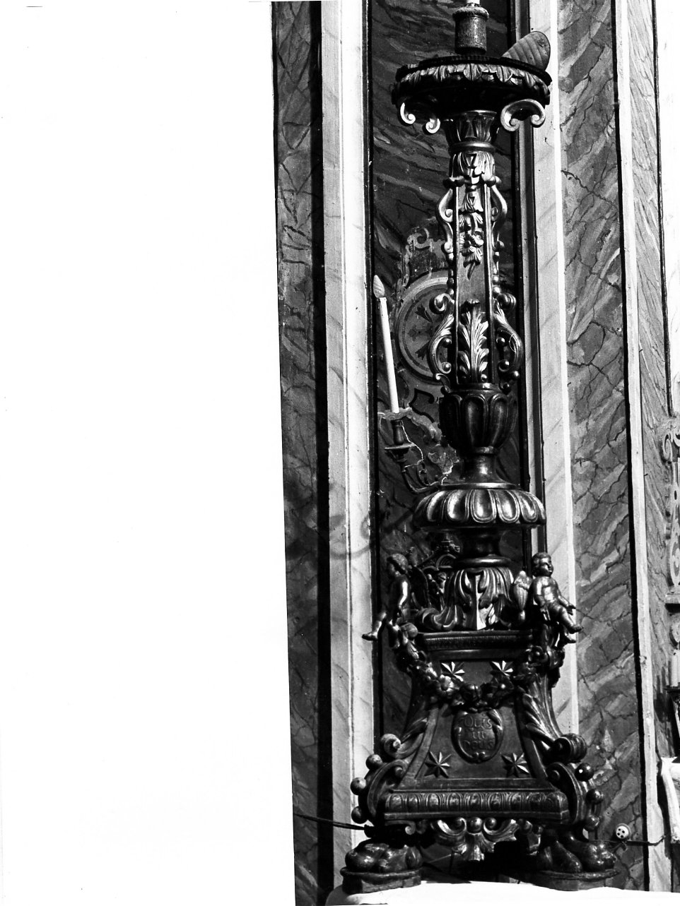 base per il cero pasquale, serie - bottega napoletana (prima metà sec. XIX)