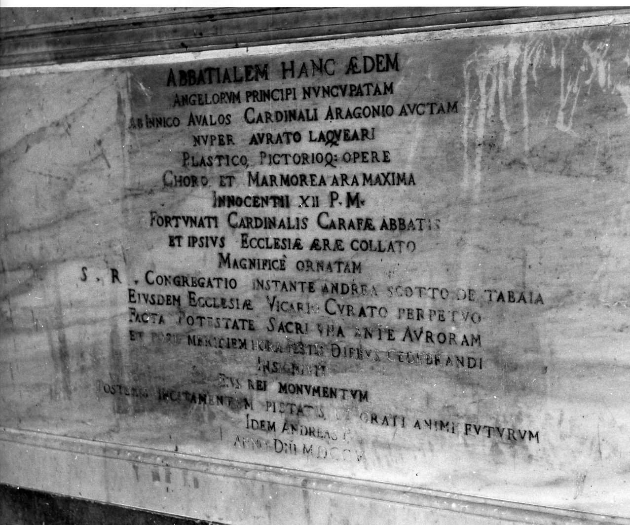 lapide commemorativa - bottega napoletana (sec. XVIII)