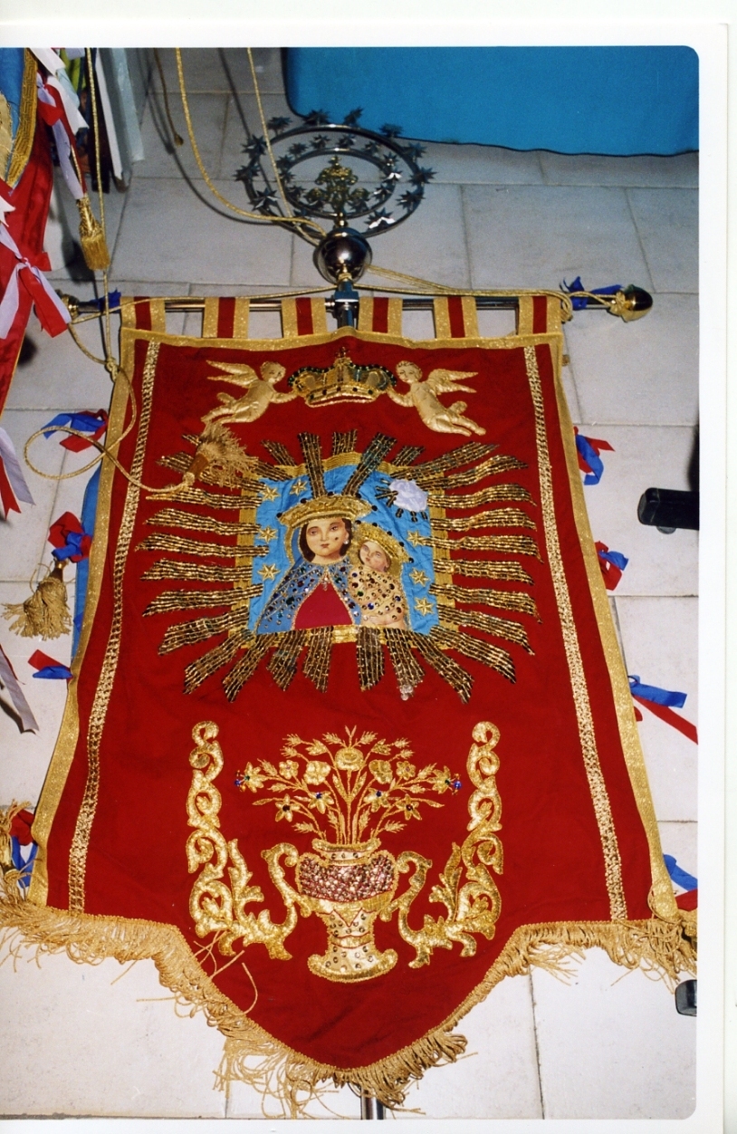 Madonna con Bambino (stendardo) - manifattura campana (sec. XX)