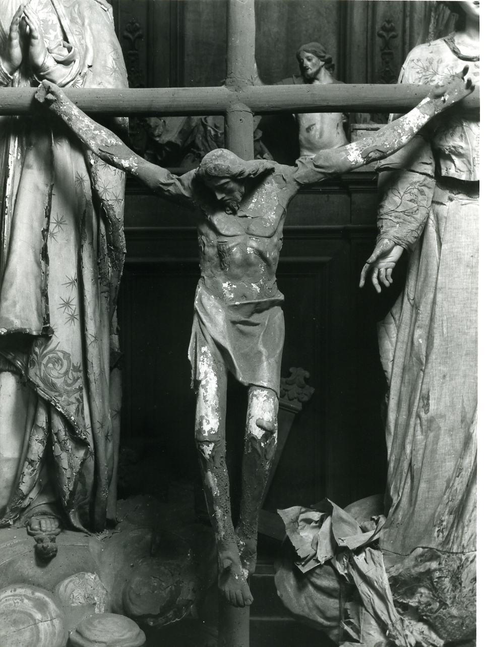 CRISTO CROCIFISSO (SCULTURA) - manifattura napoletana (Prima metà sec. XIX)