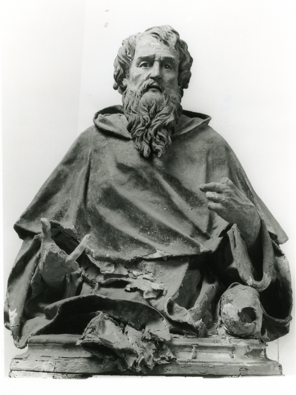 SANT'ANTONIO ABATE (STATUA PROCESSIONALE) - manifattura napoletana (Prima metà sec. XIX)