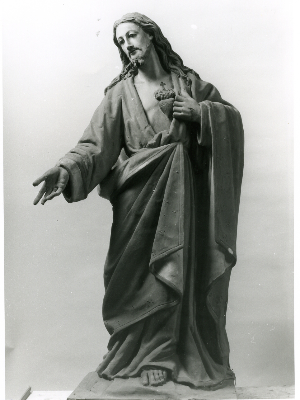 SACRO CUORE DI GESU' (STATUA DEVOZIONALE) - manifattura napoletana (FINE sec. XIX)