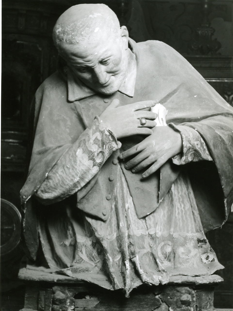 SANT'ALFONSO MARIA DE'LIGUORI (STATUA PROCESSIONALE) - manifattura napoletana (Seconda metà sec. XIX)