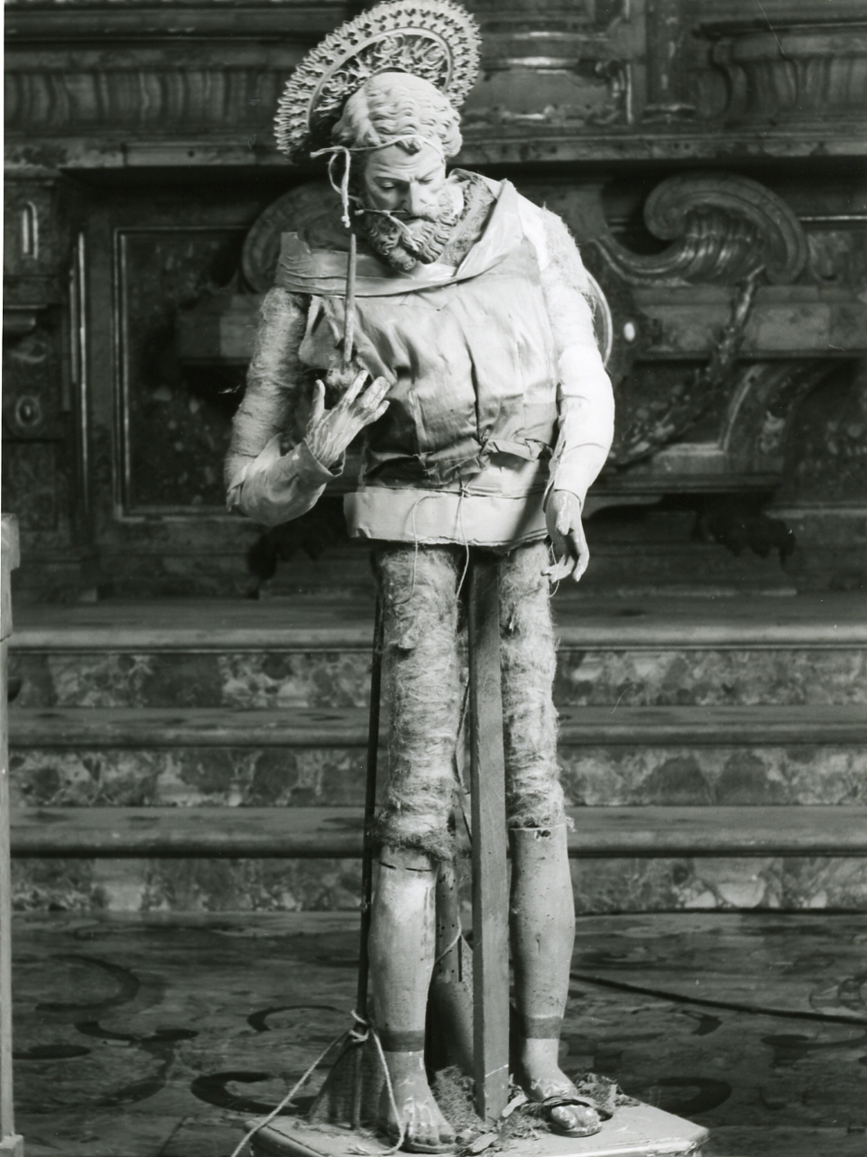 SAN GIUSEPPE (STATUA VESTITA, FRAMMENTO) - AMBITO NAPOLETANO (Seconda metà sec. XIX)