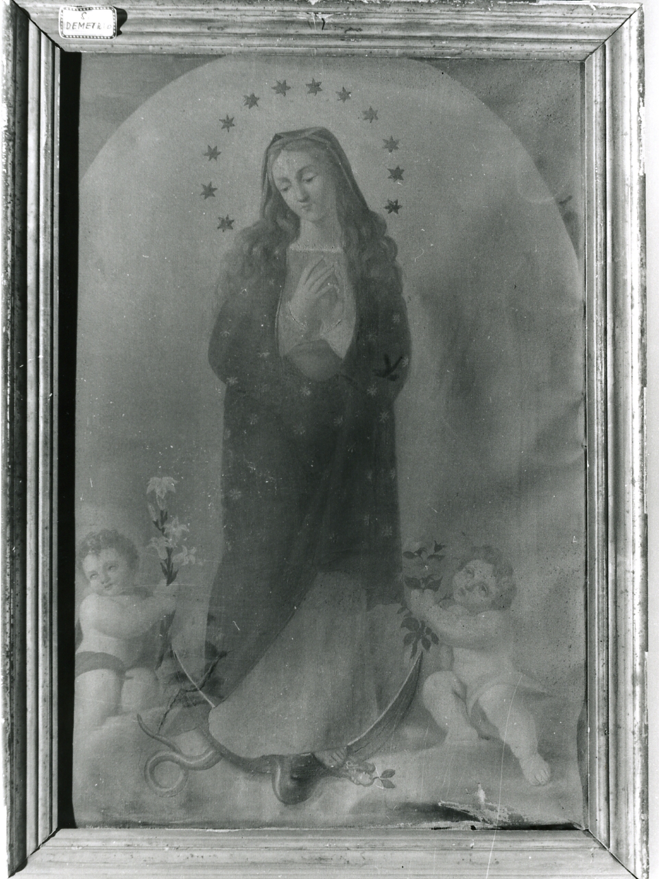 IMMACOLATA CONCEZIONE (DIPINTO) - AMBITO NAPOLETANO (Prima metà sec. XIX)