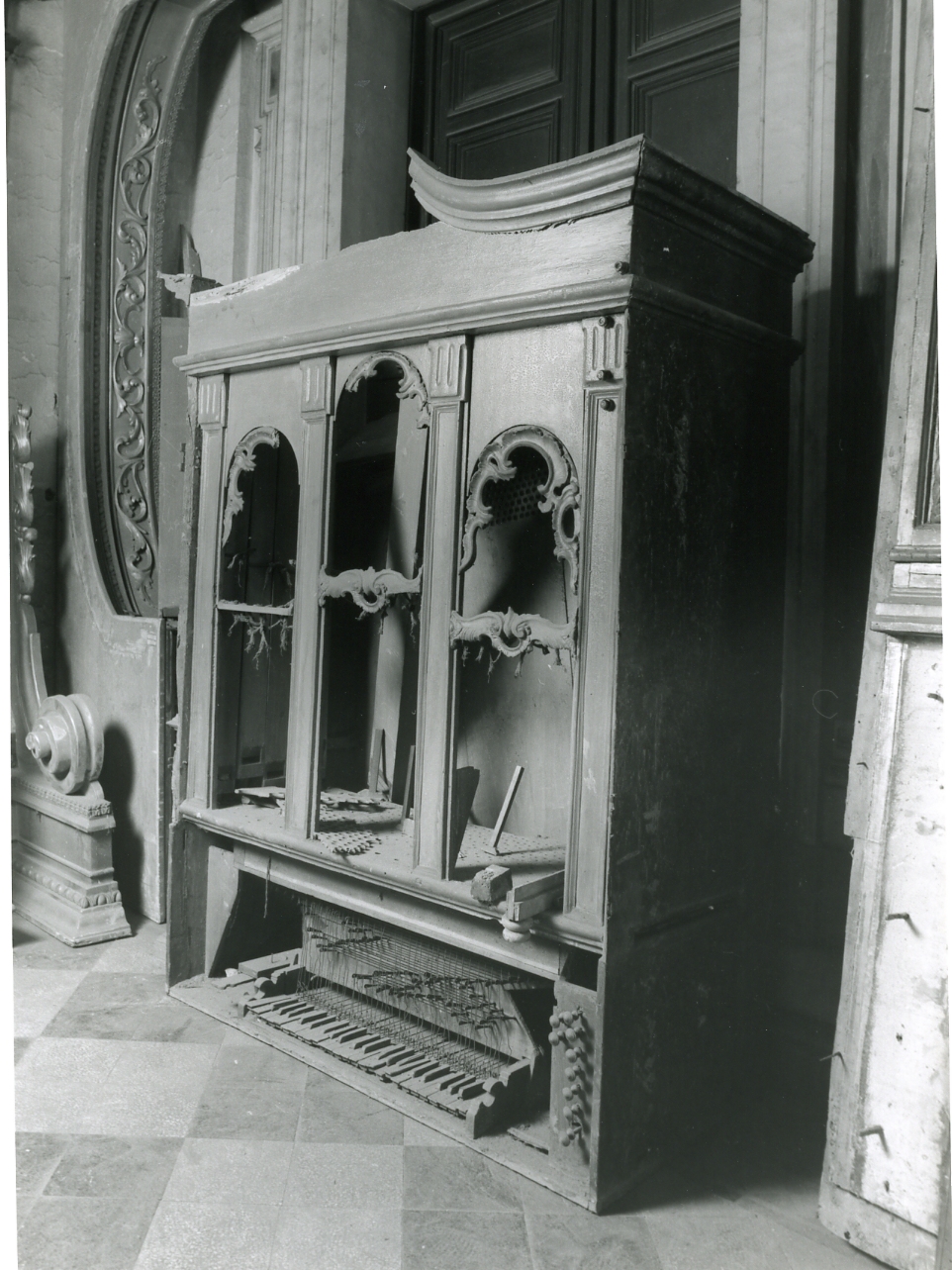 MOSTRA D'ORGANO, FRAMMENTO - manifattura napoletana (Seconda metà sec. XIX)