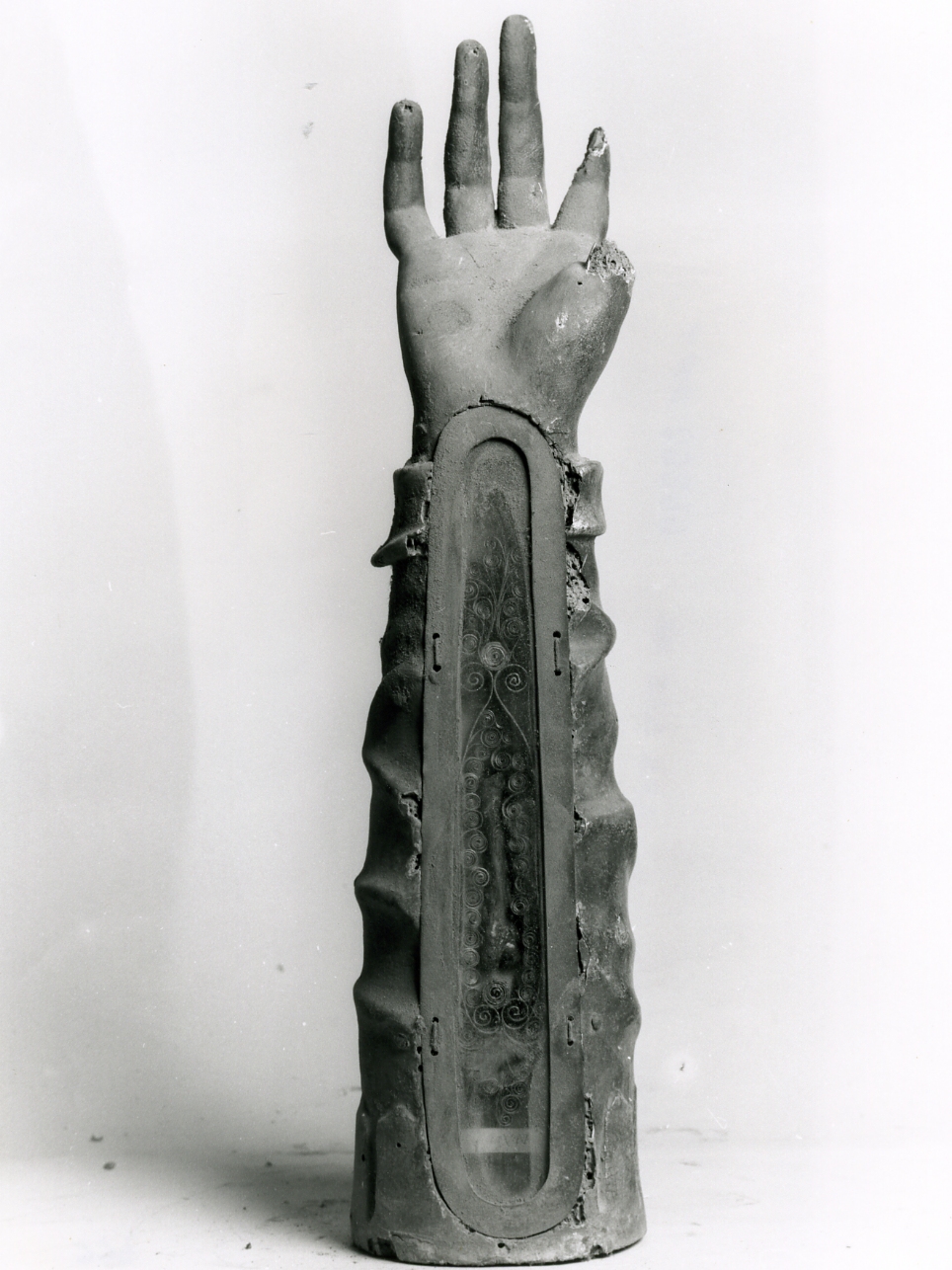 RELIQUIARIO - A BRACCIO - manifattura napoletana (Prima metà sec. XVIII)