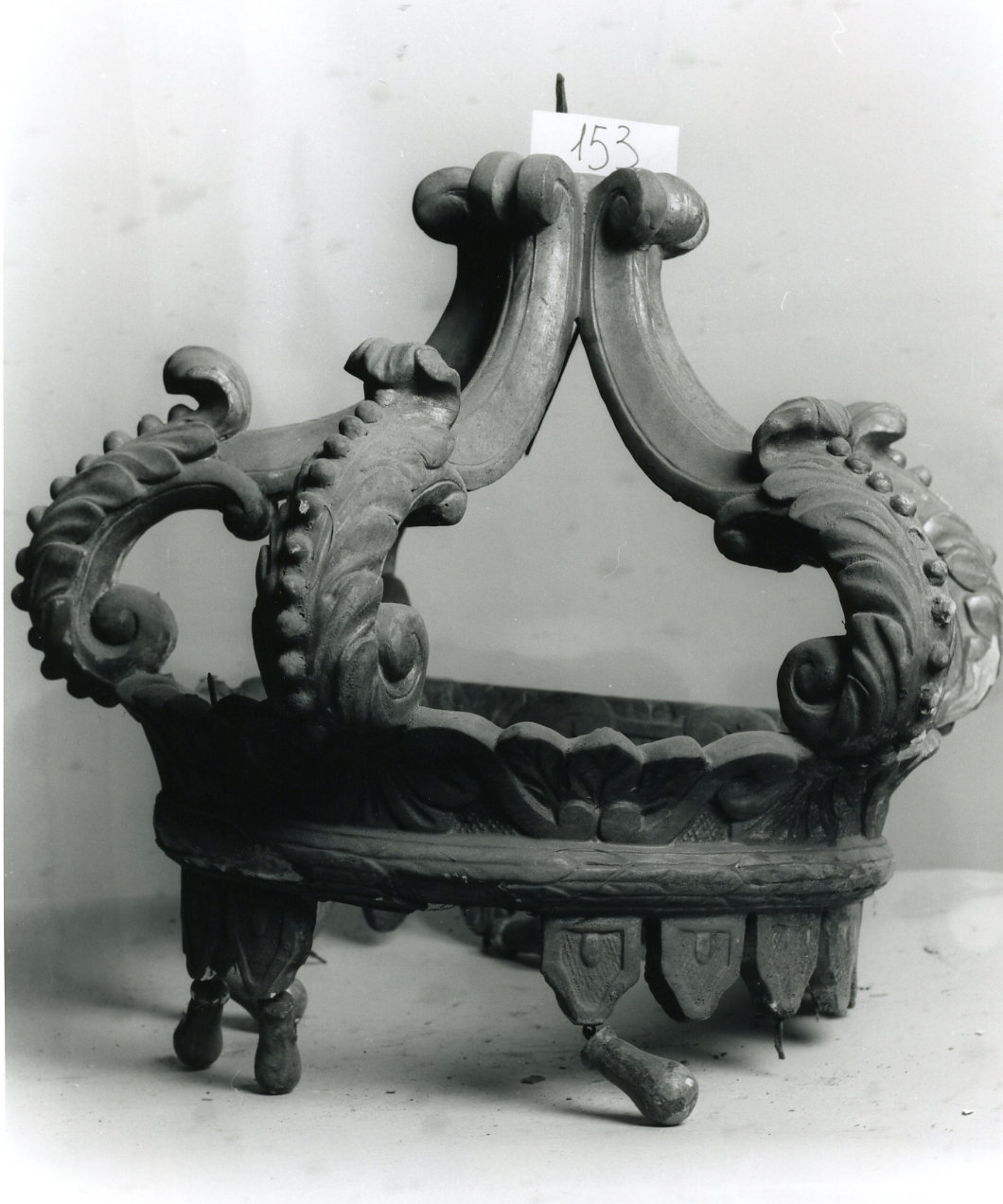 CORONA DI TRONETTO PER ESPOSIZIONE EUCARISTICA - manifattura napoletana (Metà sec. XIX)