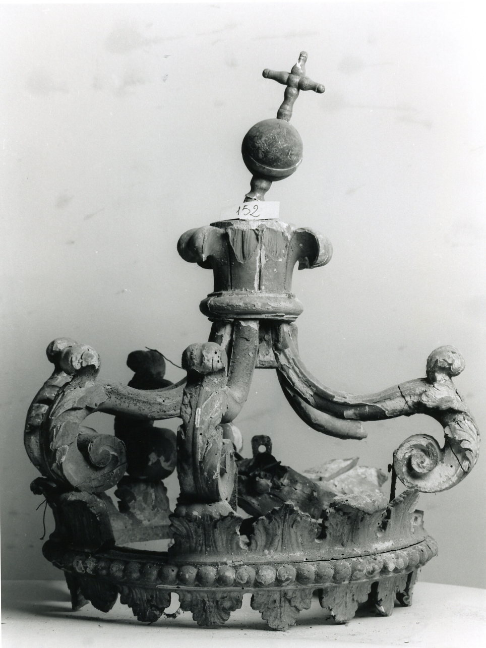 CORONA DI TRONETTO PER ESPOSIZIONE EUCARISTICA - manifattura napoletana (Seconda metà sec. XIX)